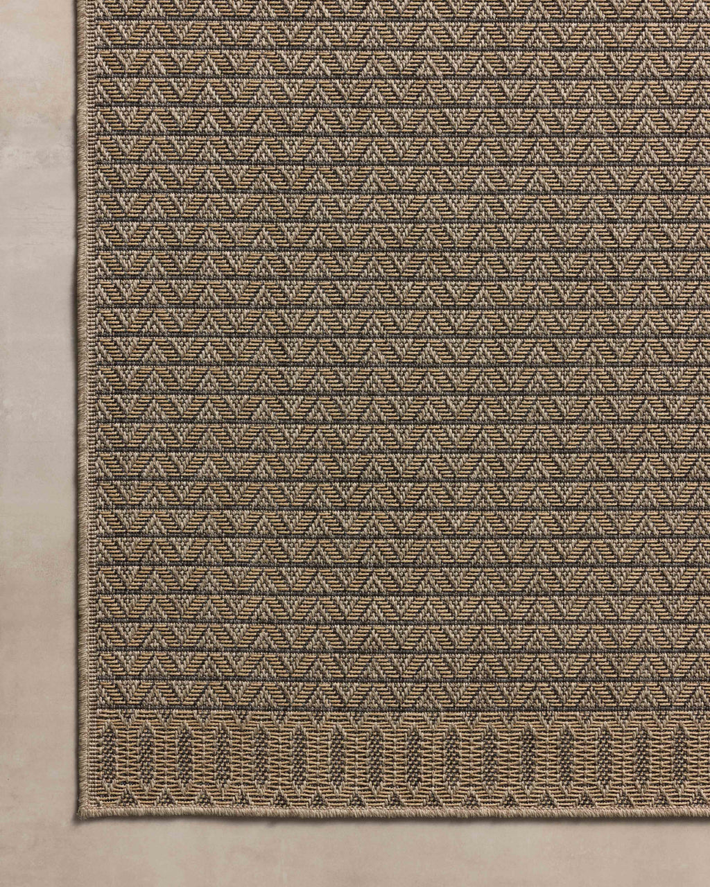 Chris Loves Julia x Loloi Providence Natural / Graphite 7'-6" x 10' Area Rug Beige Medium-Large Power-Loomed Polypropylene