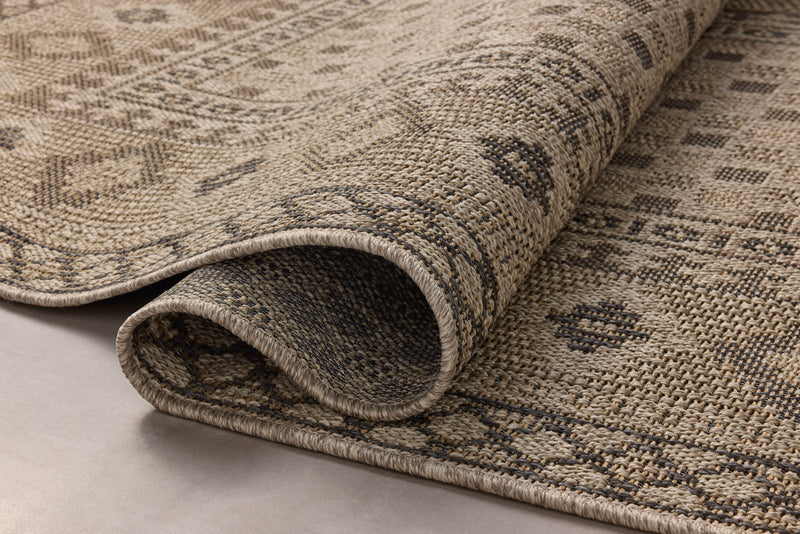 Chris Loves Julia x Loloi Providence Dove / Charcoal 9'-2" x 13' Area Rug Brown XLarge Power-Loomed Polypropylene