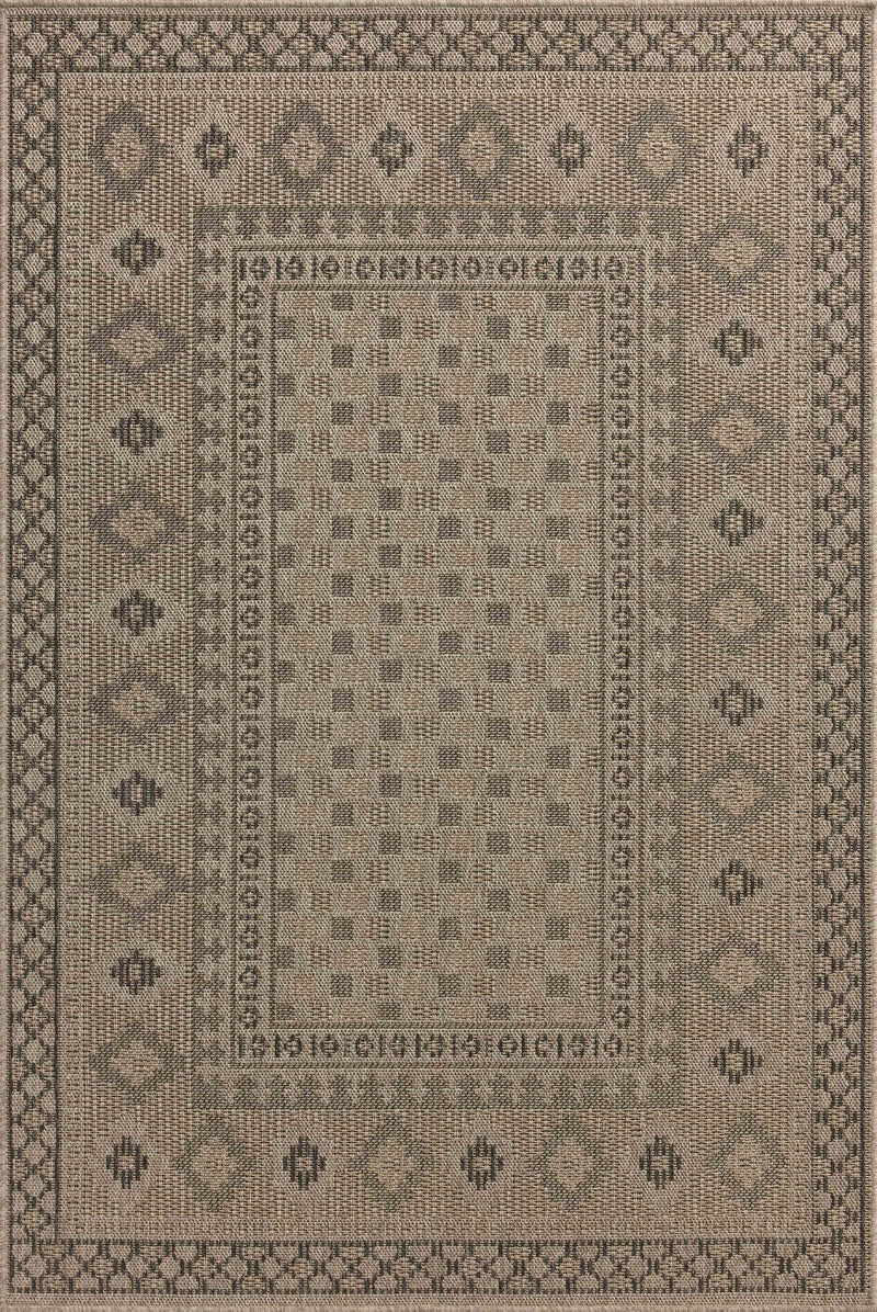 Chris Loves Julia x Loloi Providence Dove / Charcoal 9'-2" x 13' Area Rug Brown XLarge Power-Loomed Polypropylene