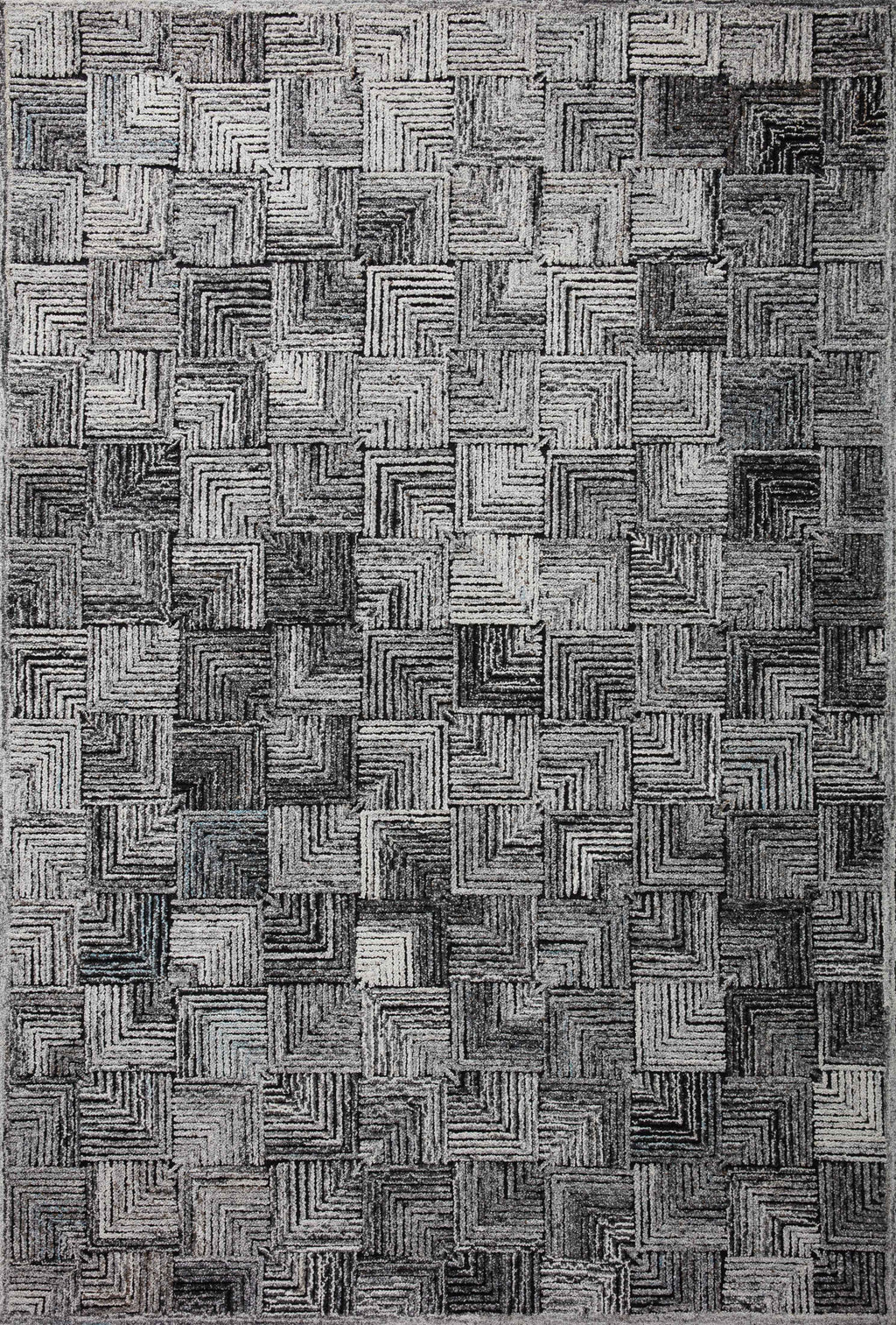 Loloi Prescott Silver 2'-3" x 3'-9" Accent Rug Gray Accent Hand-Hooked Polyester/Wool/RayonCotton