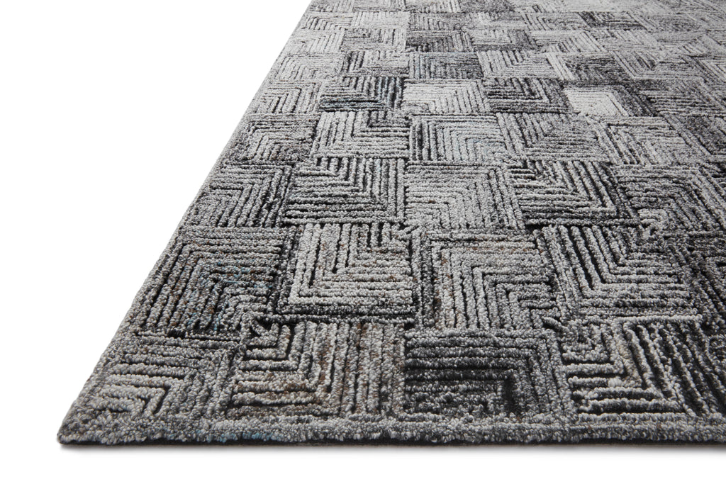 Loloi Prescott Silver 2'-3" x 3'-9" Accent Rug Gray Accent Hand-Hooked Polyester/Wool/RayonCotton