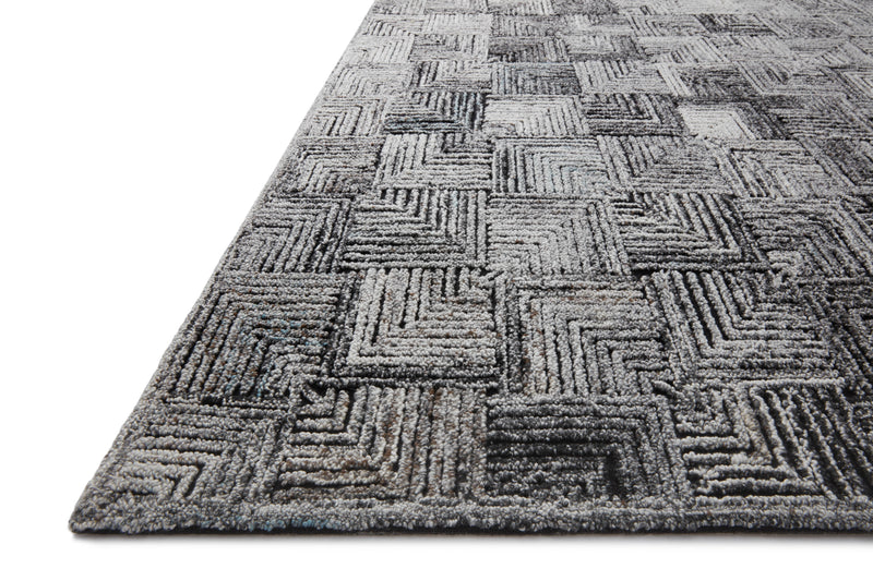 Loloi Prescott Silver 2'-3" x 3'-9" Accent Rug Gray Accent Hand-Hooked Polyester/Wool/RayonCotton