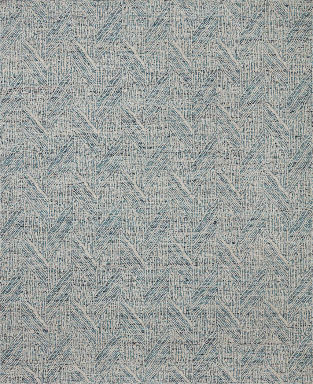 Loloi Raven Blue / Ivory 2'-3" x 3'-9" Accent Rug Blue Accent Hand-Woven Wool/Polyester/Cotton