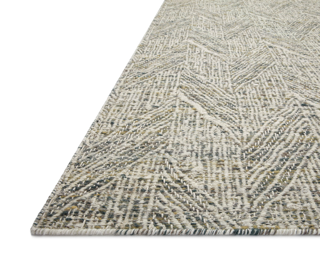 Loloi Raven Moss / Ivory 2'-3" x 3'-9" Accent Rug Green Accent Hand-Woven Wool/Polyester/Cotton