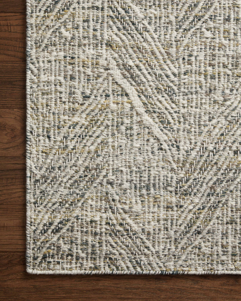 Loloi Raven Moss / Ivory 2'-3" x 3'-9" Accent Rug Green Accent Hand-Woven Wool/Polyester/Cotton