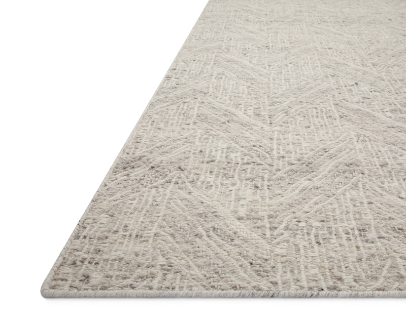 Loloi Raven Silver / Ivory 2'-3" x 3'-9" Accent Rug Gray Accent Hand-Woven Wool/Polyester/Cotton