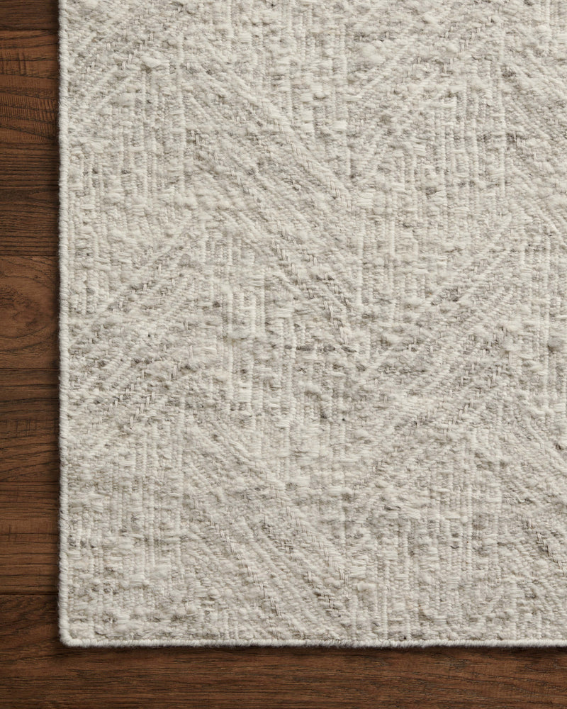 Loloi Raven Silver / Ivory 2'-3" x 3'-9" Accent Rug Gray Accent Hand-Woven Wool/Polyester/Cotton