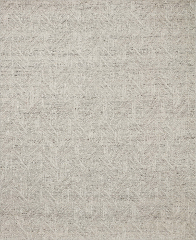 Loloi Raven Silver / Ivory 2'-3" x 3'-9" Accent Rug Gray Accent Hand-Woven Wool/Polyester/Cotton