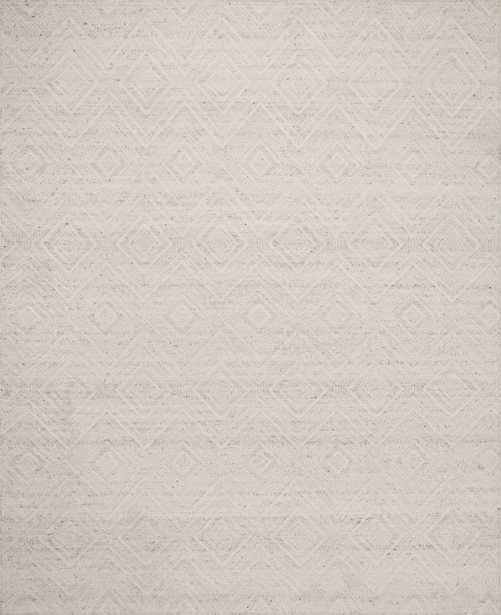 Loloi Raven Ivory / Pebble 2'-3" x 3'-9" Accent Rug Ivory Accent Hand-Woven Wool/Polyester/Cotton