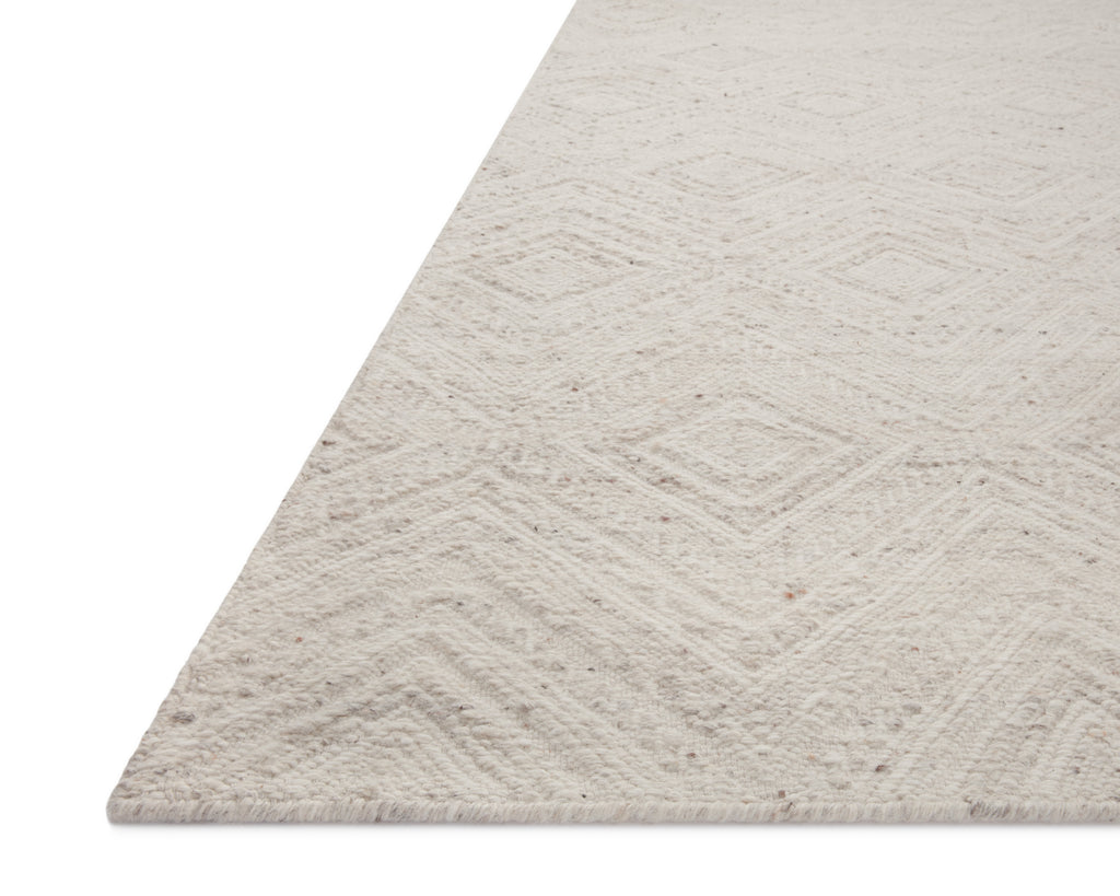 Loloi Raven Ivory / Pebble 2'-3" x 3'-9" Accent Rug Ivory Accent Hand-Woven Wool/Polyester/Cotton