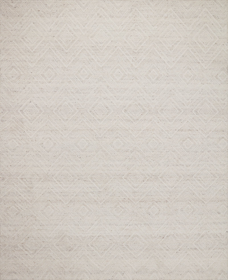 Loloi Raven Ivory / Pebble 2'-3" x 3'-9" Accent Rug Ivory Accent Hand-Woven Wool/Polyester/Cotton