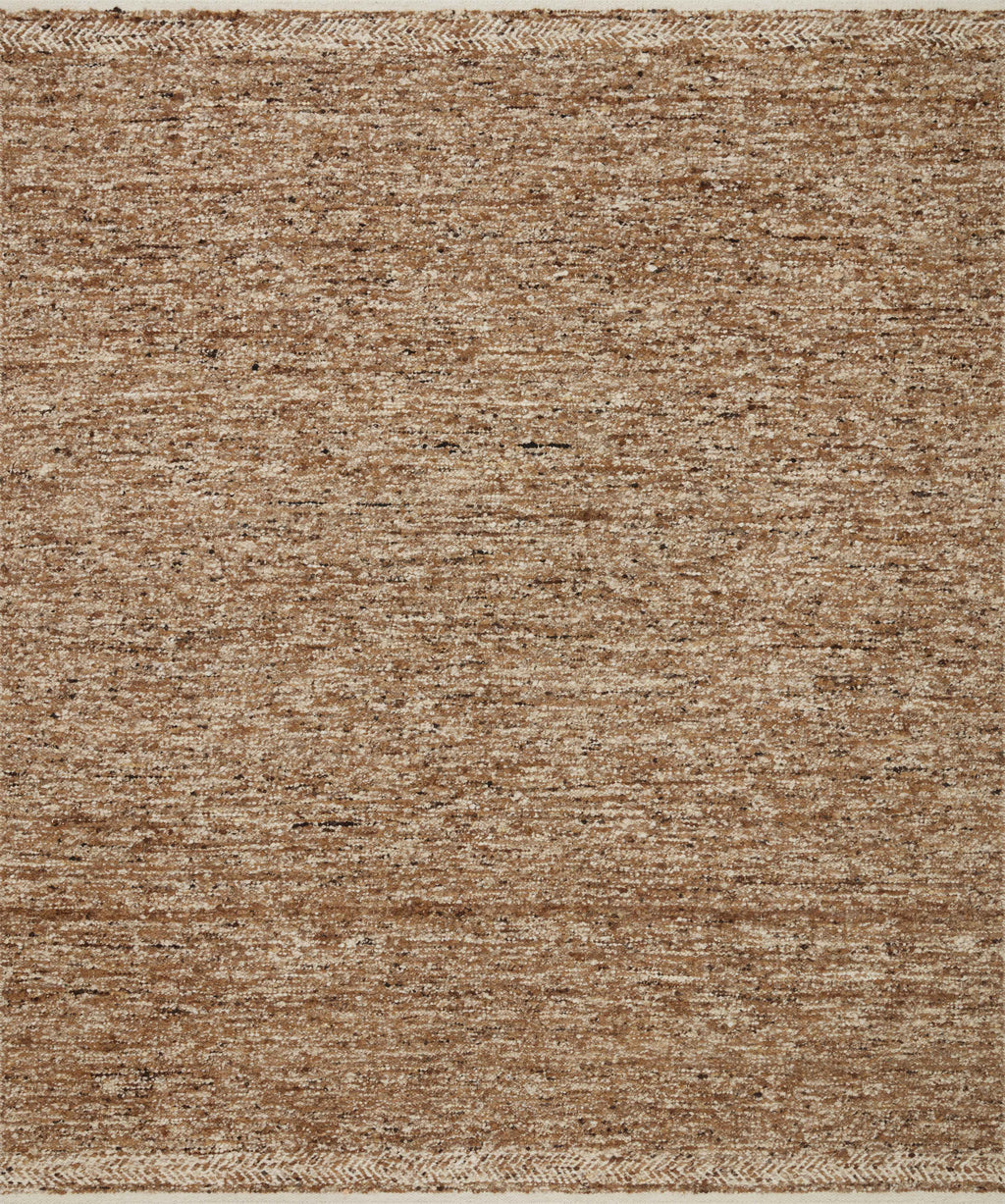 Loloi Reyla Caramel / Ivory 2'-0" x 3'-0" Accent Rug Beige Accent Hand-Woven Wool/Cotton