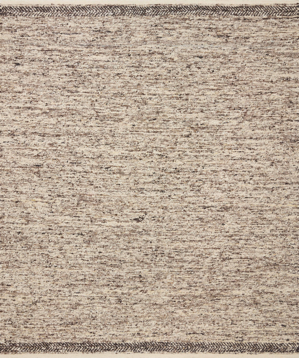 Loloi Reyla Granite / Mocha 2'-0" x 3'-0" Accent Rug Gray Accent Hand-Woven Wool/Cotton