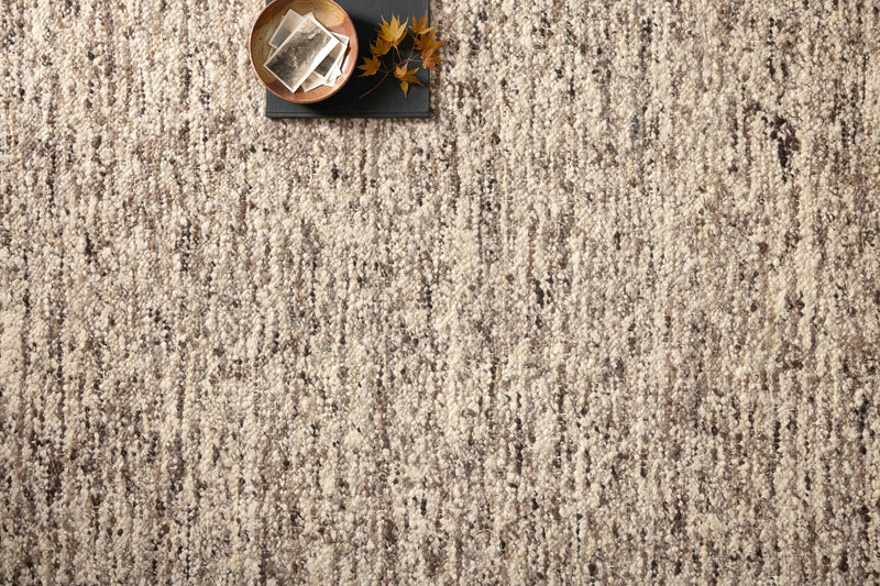 Loloi Reyla Granite / Mocha 2'-0" x 3'-0" Accent Rug Gray Accent Hand-Woven Wool/Cotton