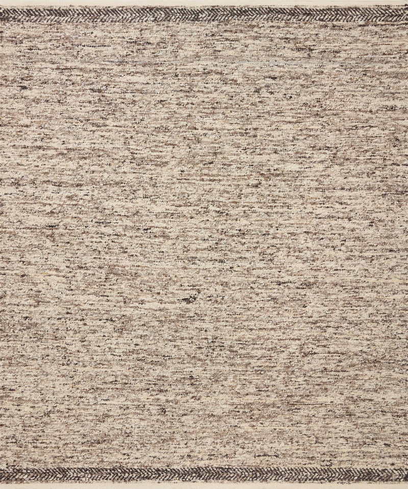 Loloi Reyla Granite / Mocha 2'-0" x 3'-0" Accent Rug Gray Accent Hand-Woven Wool/Cotton