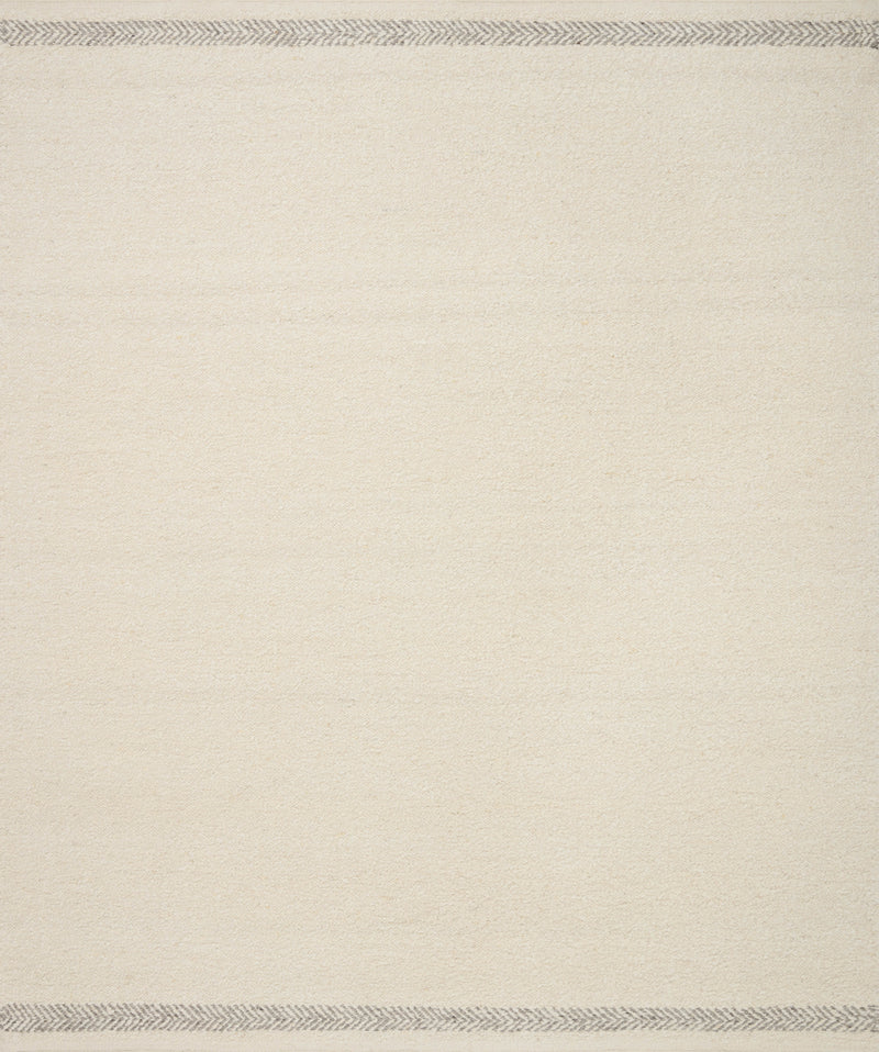 Loloi Reyla Ivory / Silver 2'-0" x 3'-0" Accent Rug Ivory Accent Hand-Woven Wool/Cotton