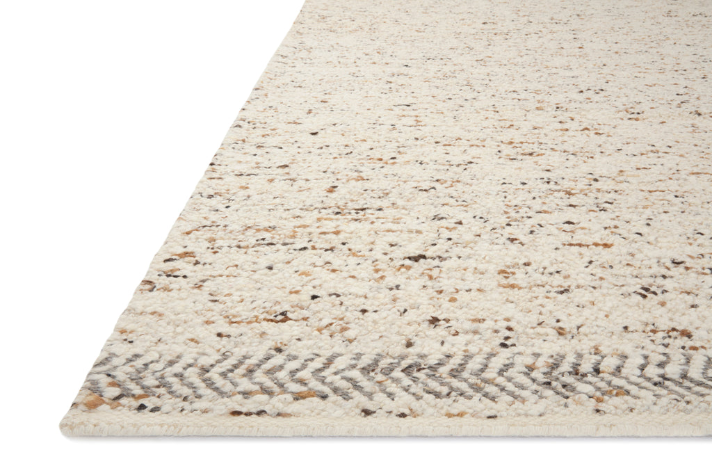 Loloi Reyla Pebble / Stone 2'-0" x 3'-0" Accent Rug Beige Accent Hand-Woven Wool/Cotton