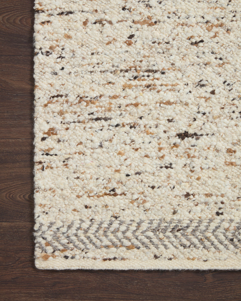 Loloi Reyla Pebble / Stone 2'-0" x 3'-0" Accent Rug Beige Accent Hand-Woven Wool/Cotton