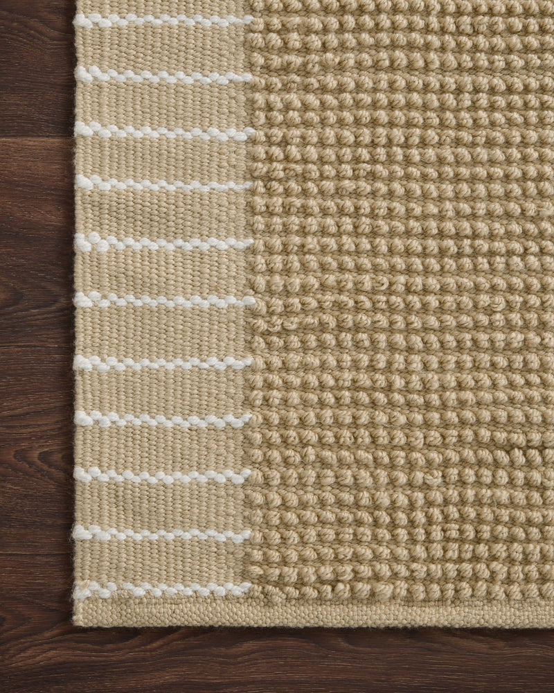 Magnolia Home by Joanna Gaines x Loloi Sadie Rug in Sand Beige Accent Hand-Woven Polyester