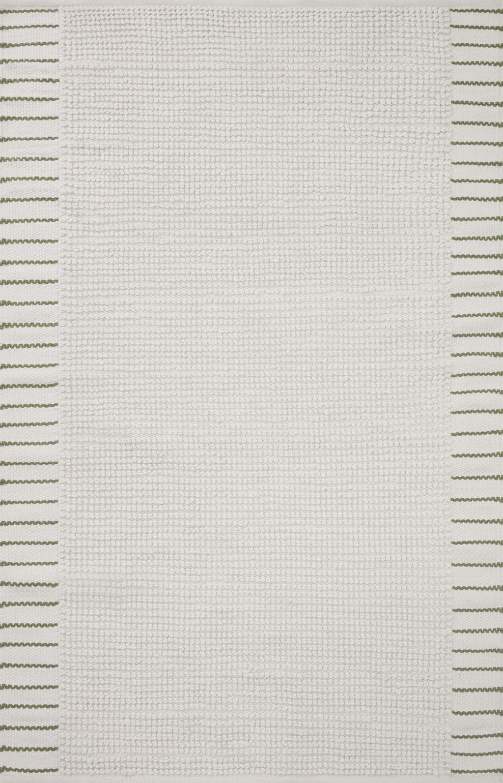 Magnolia Home by Joanna Gaines x Loloi Sadie Rug in White Ivory Accent Hand-Woven Polyester