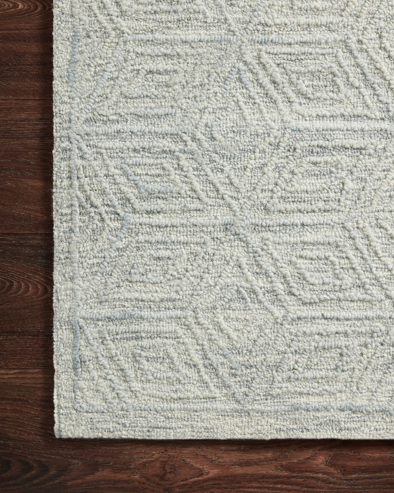 Magnolia Home by Joanna Gaines x Loloi Sarah Rug in Sky Blue Accent Hand-Tufted Wool