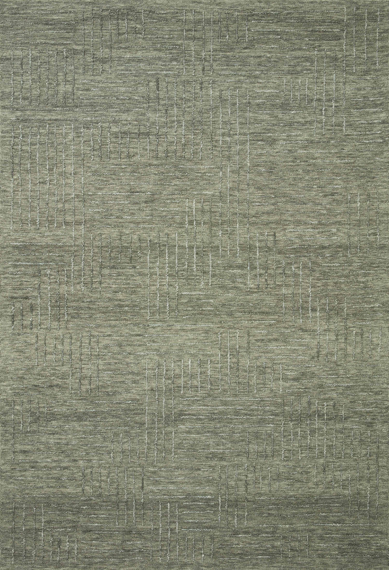 Magnolia Home by Joanna Gaines x Loloi Sarah Rug in Moss Green Accent Hand-Tufted Wool