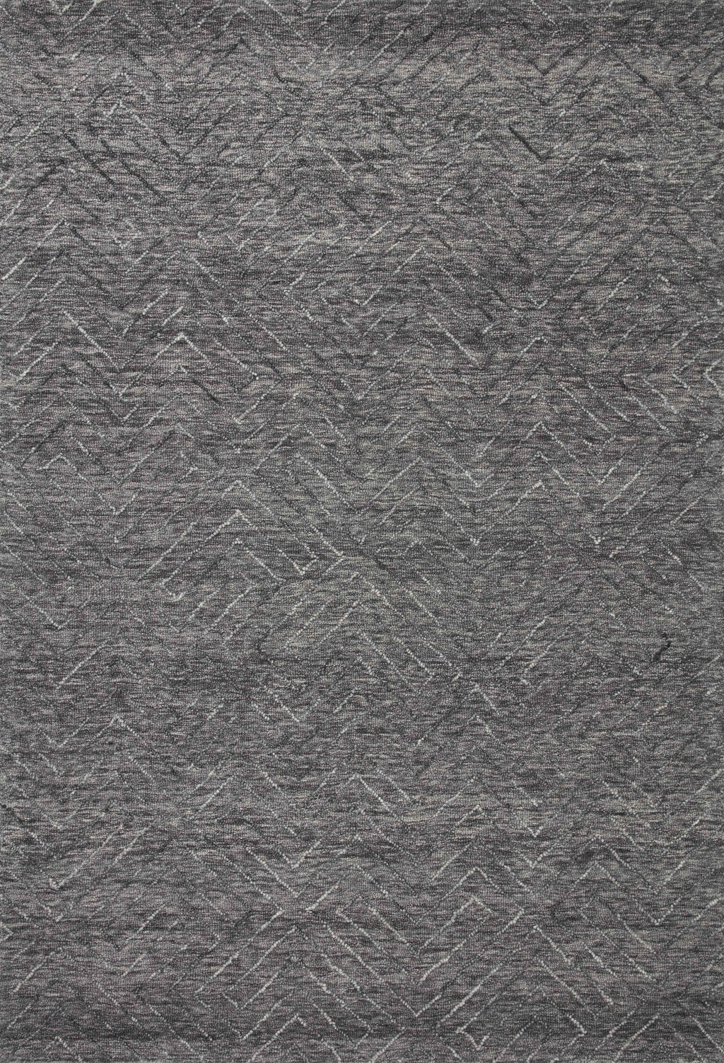 Magnolia Home by Joanna Gaines x Loloi Sarah Rug in Charcoal Gray Accent Hand-Tufted Wool