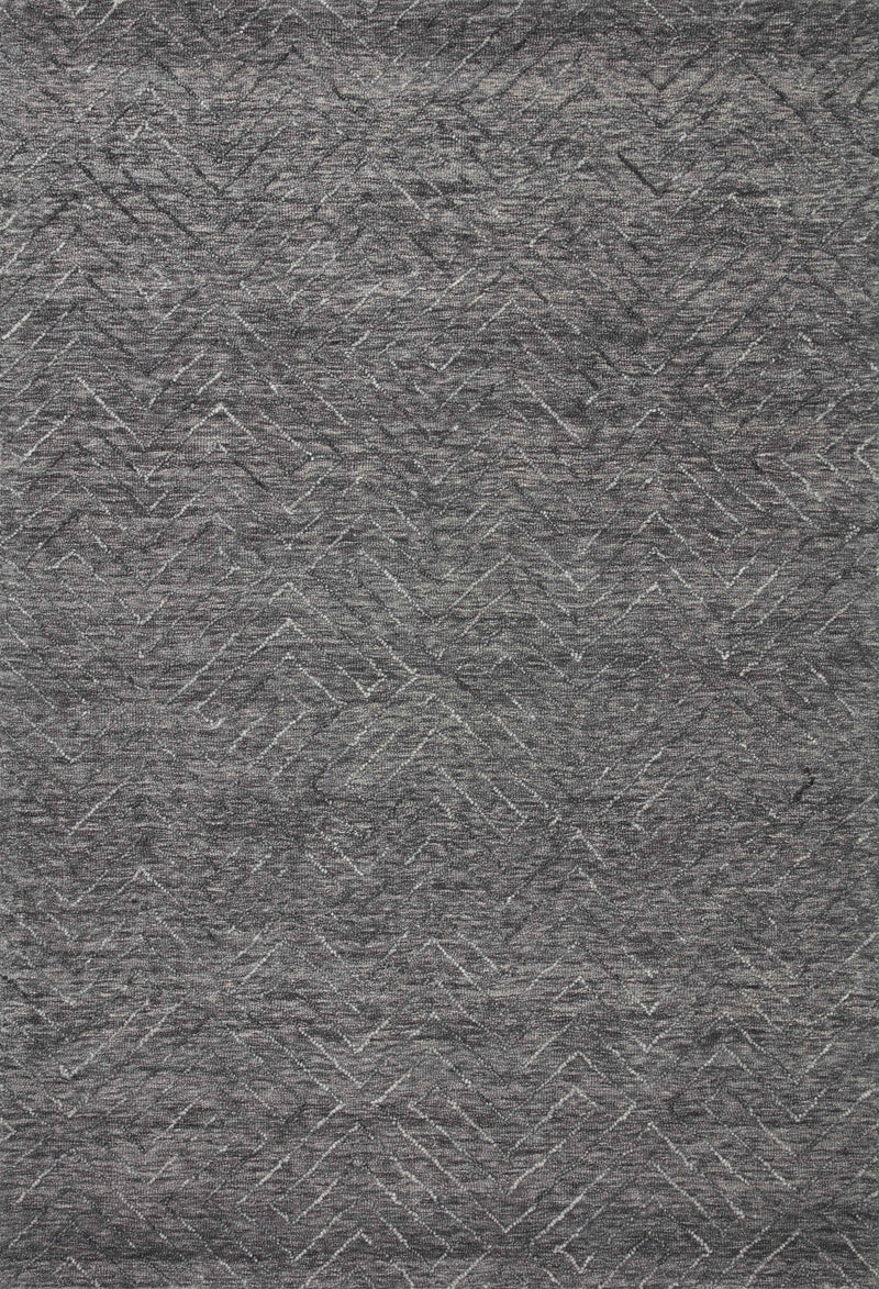 Magnolia Home by Joanna Gaines x Loloi Sarah Rug in Charcoal Gray Accent Hand-Tufted Wool
