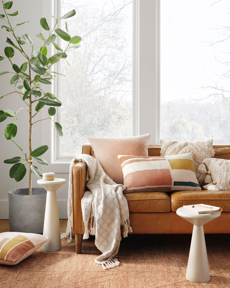 Magnolia Home by Joanna Gaines x Loloi Sarah Rug in Terracotta Orange Accent Hand-Tufted Wool