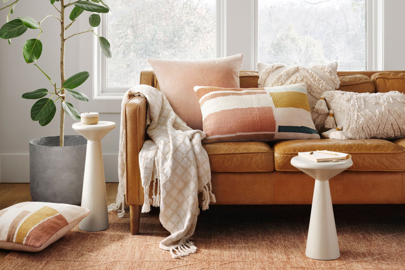 Magnolia Home by Joanna Gaines x Loloi Sarah Rug in Terracotta Orange Accent Hand-Tufted Wool