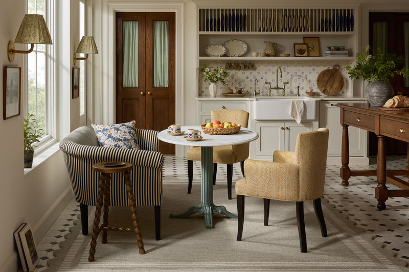 Chris Loves Julia x Loloi Scottie Fog / Ivory 2'-0" x 5'-0" Accent Rug Beige Accent Hand-Tufted Wool