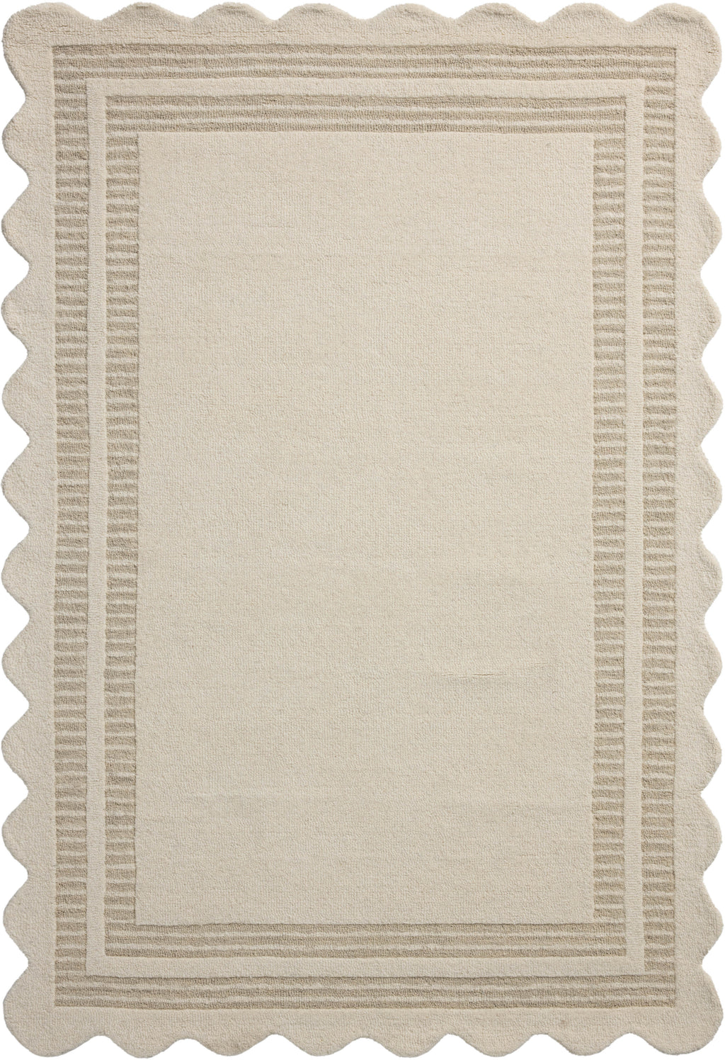 Chris Loves Julia x Loloi Scottie Ivory / Grey 2'-0" x 5'-0" Accent Rug Ivory Accent Hand-Tufted Wool
