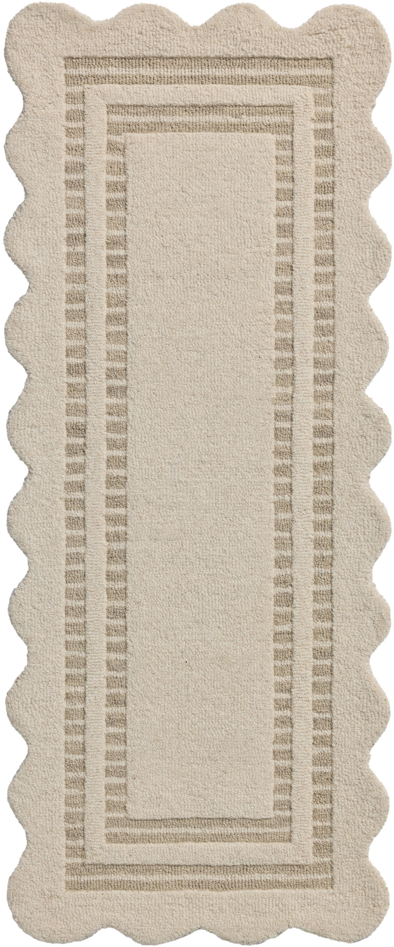 Chris Loves Julia x Loloi Scottie Ivory / Grey 2'-0" x 5'-0" Accent Rug Ivory Accent Hand-Tufted Wool