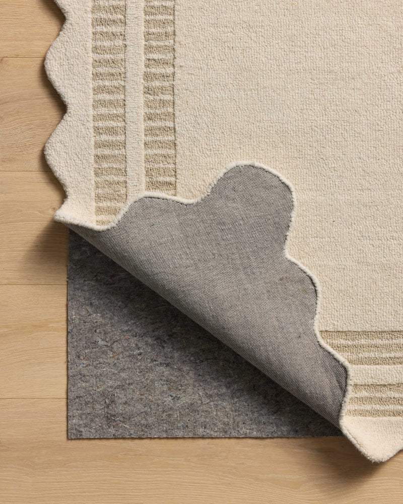 Chris Loves Julia x Loloi Scottie Ivory / Grey 2'-0" x 5'-0" Accent Rug Ivory Accent Hand-Tufted Wool