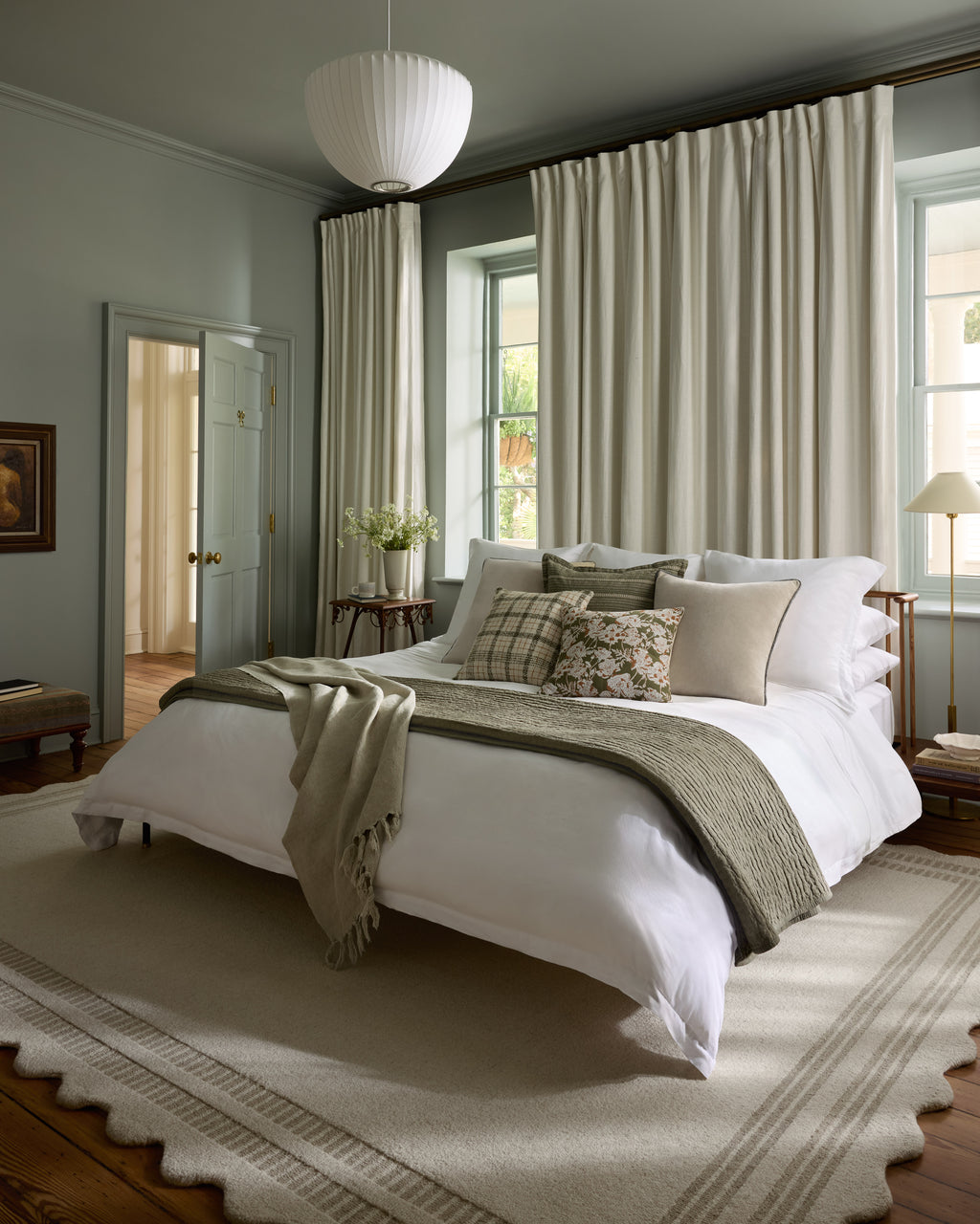 Chris Loves Julia x Loloi Scottie Ivory / Grey 2'-0" x 5'-0" Accent Rug Ivory Accent Hand-Tufted Wool