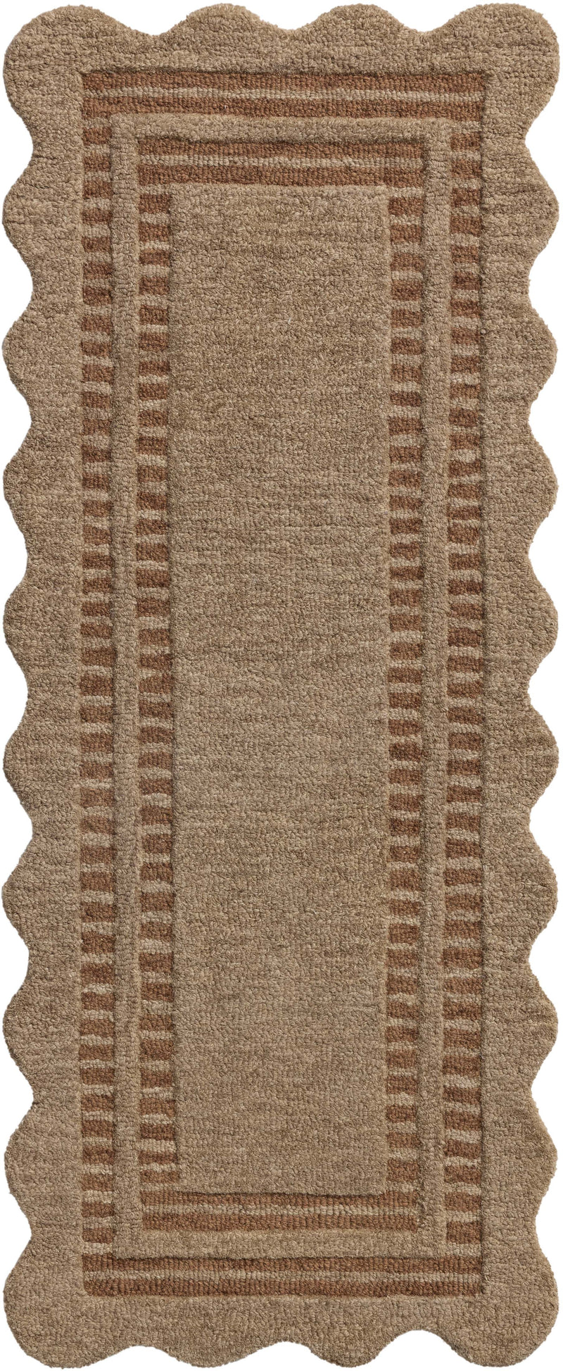 Chris Loves Julia x Loloi Scottie Mocha / Clay 2'-0" x 5'-0" Accent Rug Brown Accent Hand-Tufted Wool
