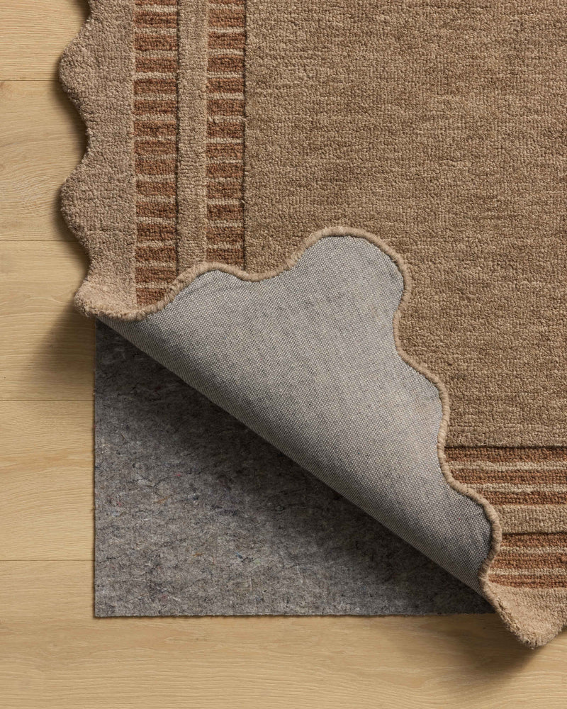 Chris Loves Julia x Loloi Scottie Mocha / Clay 2'-0" x 5'-0" Accent Rug Brown Accent Hand-Tufted Wool