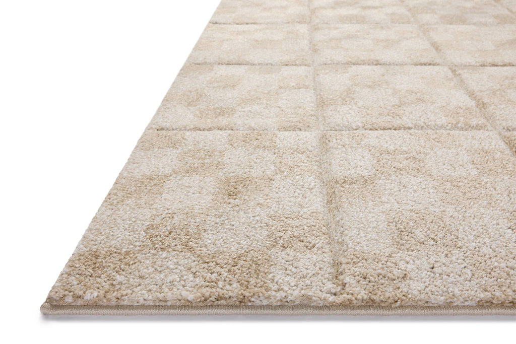 Loloi Silas Oatmeal / Sand 2'-7" x 4' Accent Rug Beige Accent Power-Loomed Polypropylene