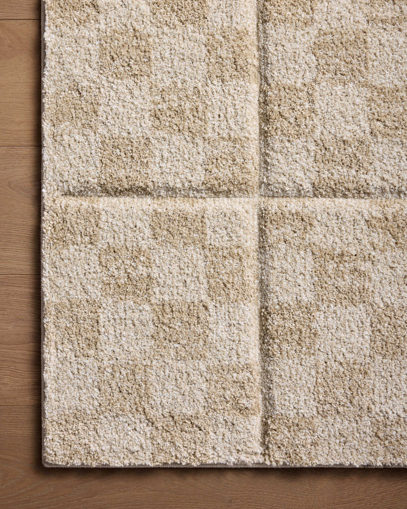 Loloi Silas Oatmeal / Sand 2'-7" x 4' Accent Rug Beige Accent Power-Loomed Polypropylene