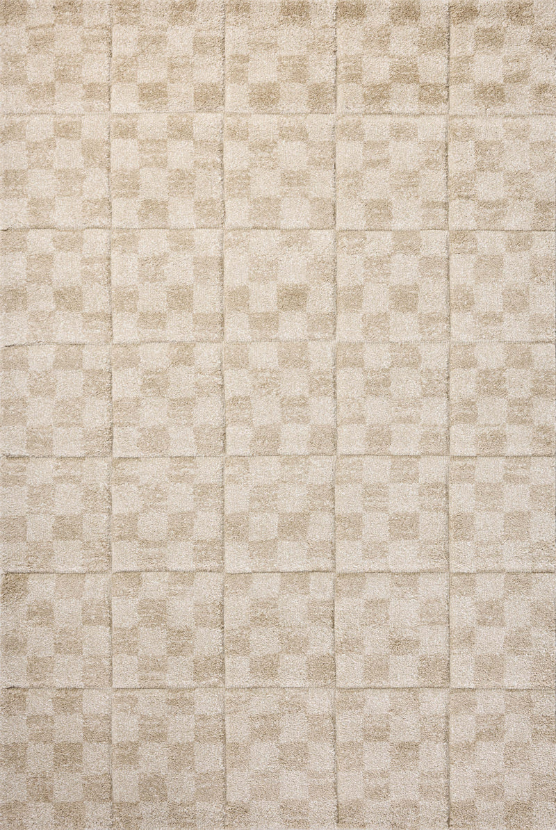 Loloi Silas Oatmeal / Sand 2'-7" x 4' Accent Rug Beige Accent Power-Loomed Polypropylene