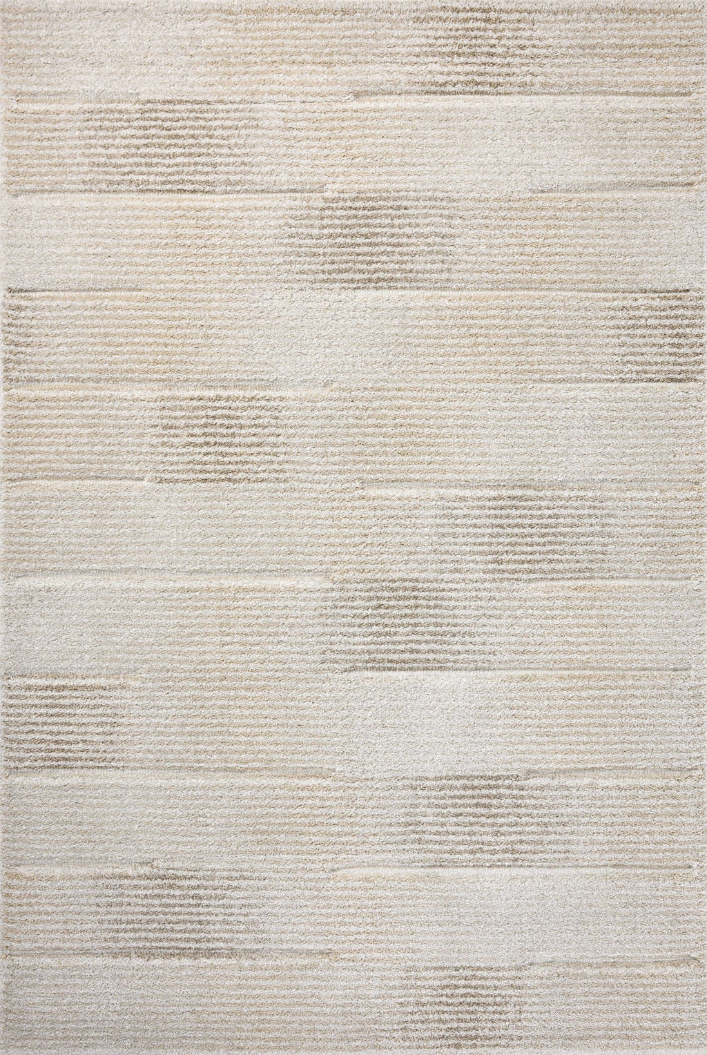 Loloi Silas Fog / Natural 2'-7" x 4' Accent Rug Beige Accent Power-Loomed Polypropylene