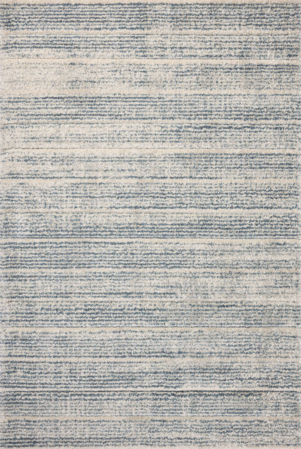 Loloi Silas Oatmeal / Blue 2'-7" x 4' Accent Rug Beige Accent Power-Loomed Polypropylene