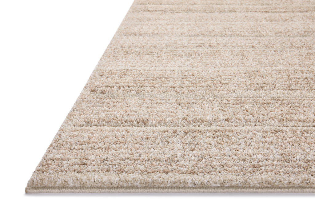 Loloi Silas Oatmeal / Clay 2'-7" x 4' Accent Rug Beige Accent Power-Loomed Polypropylene