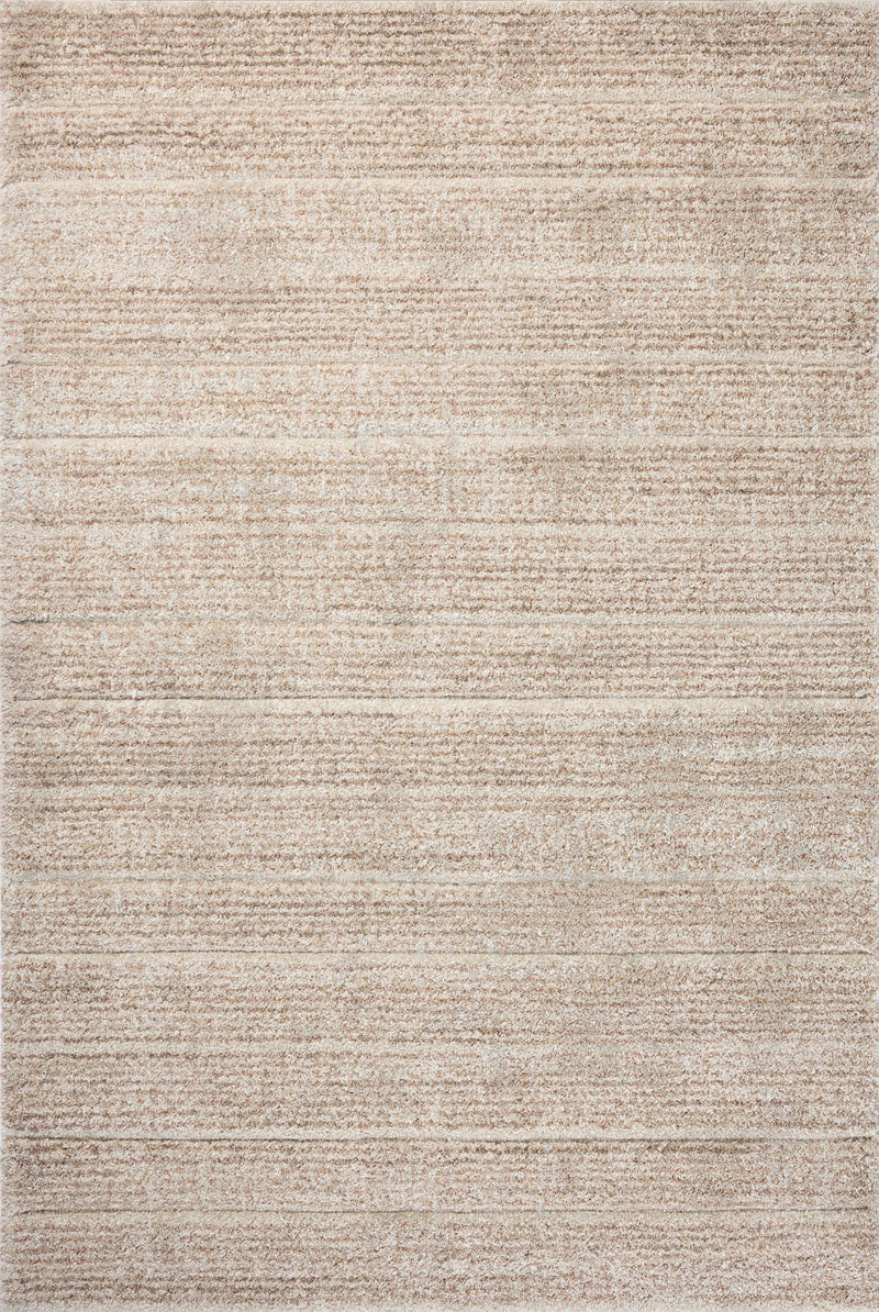 Loloi Silas Oatmeal / Clay 2'-7" x 4' Accent Rug Beige Accent Power-Loomed Polypropylene