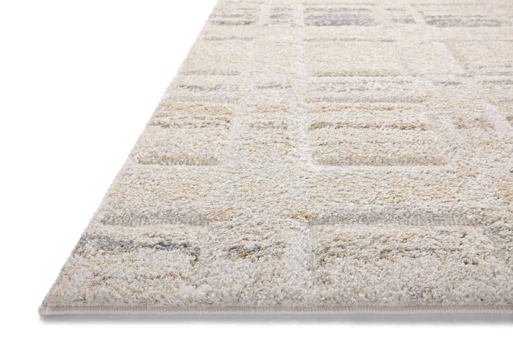 Loloi Silas Bone / Multi 2'-7" x 4' Accent Rug Beige Accent Power-Loomed Polypropylene