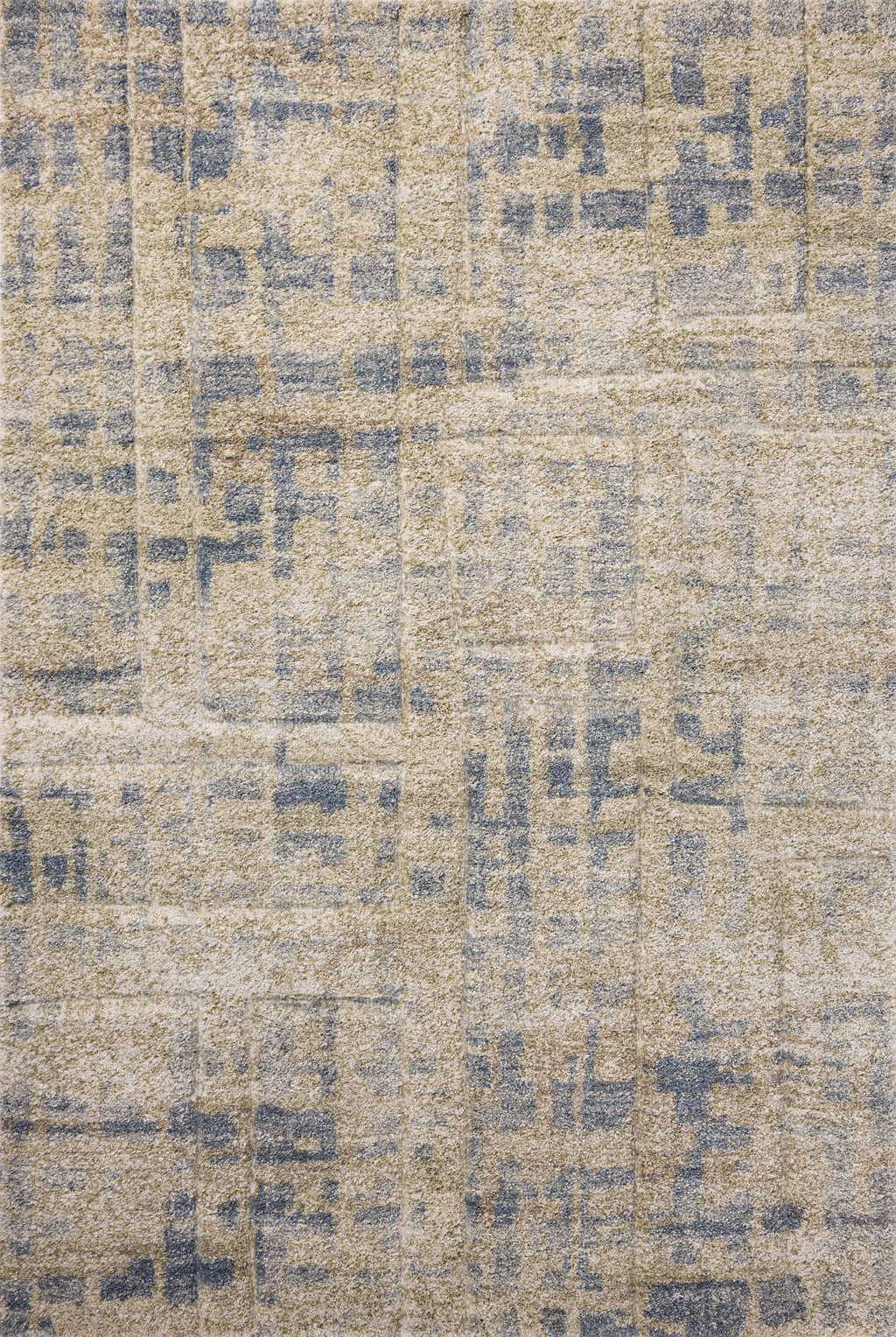 Loloi Silas Blue / Multi 2'-7" x 4' Accent Rug Blue Accent Power-Loomed Polypropylene