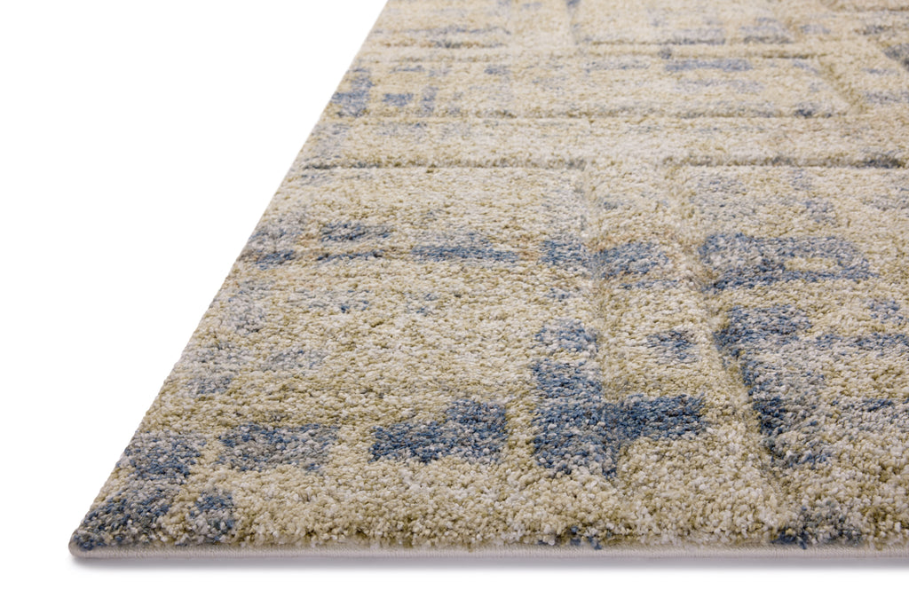 Loloi Silas Blue / Multi 2'-7" x 4' Accent Rug Blue Accent Power-Loomed Polypropylene