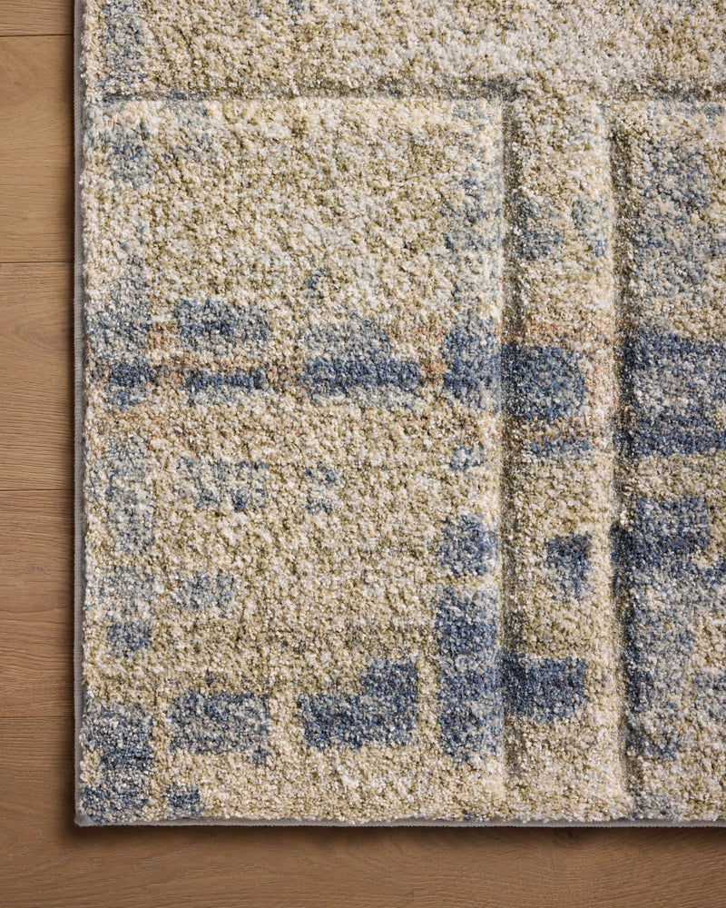 Loloi Silas Blue / Multi 2'-7" x 4' Accent Rug Blue Accent Power-Loomed Polypropylene