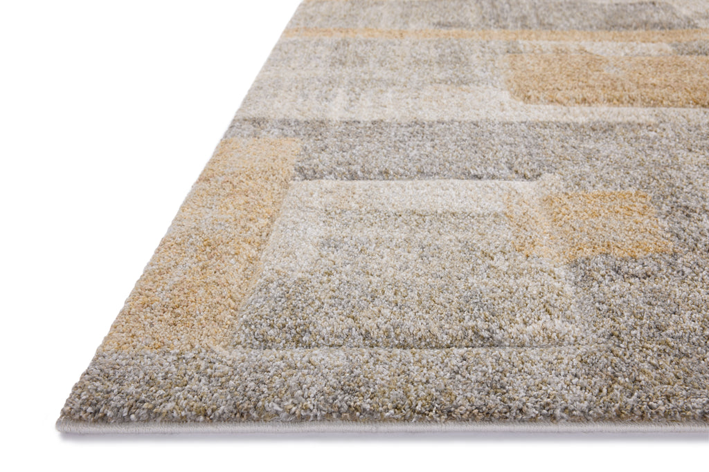 Loloi Silas Stone / Wheat 2'-7" x 4' Accent Rug Gray Accent Power-Loomed Polypropylene