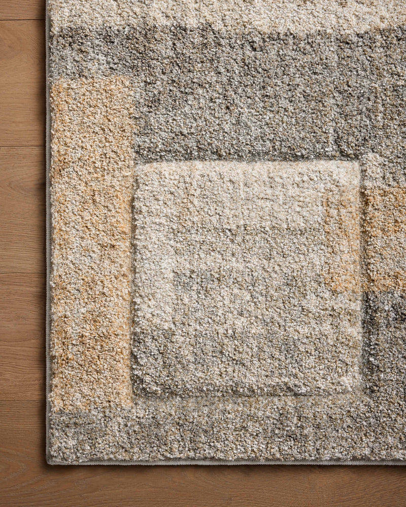 Loloi Silas Stone / Wheat 2'-7" x 4' Accent Rug Gray Accent Power-Loomed Polypropylene